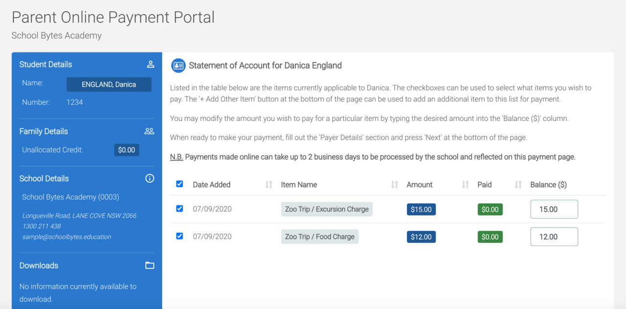 School Payments - School Bytes